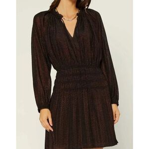 Au Lait Smocked Waist Mini Dress NWT Sz. L